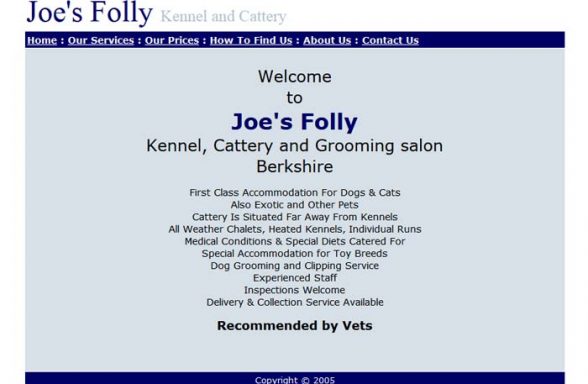 Joe's Folly Kennels and Cattery