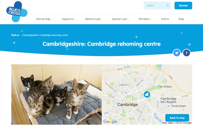 Blue Cross Rehoming Centre - Cambridge