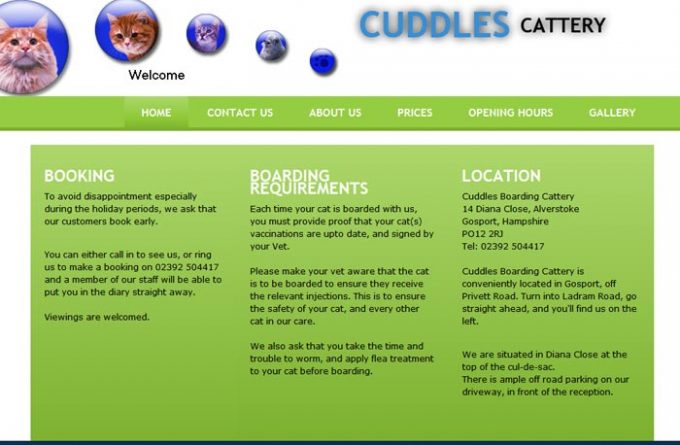 Cuddles Boarding Cattery